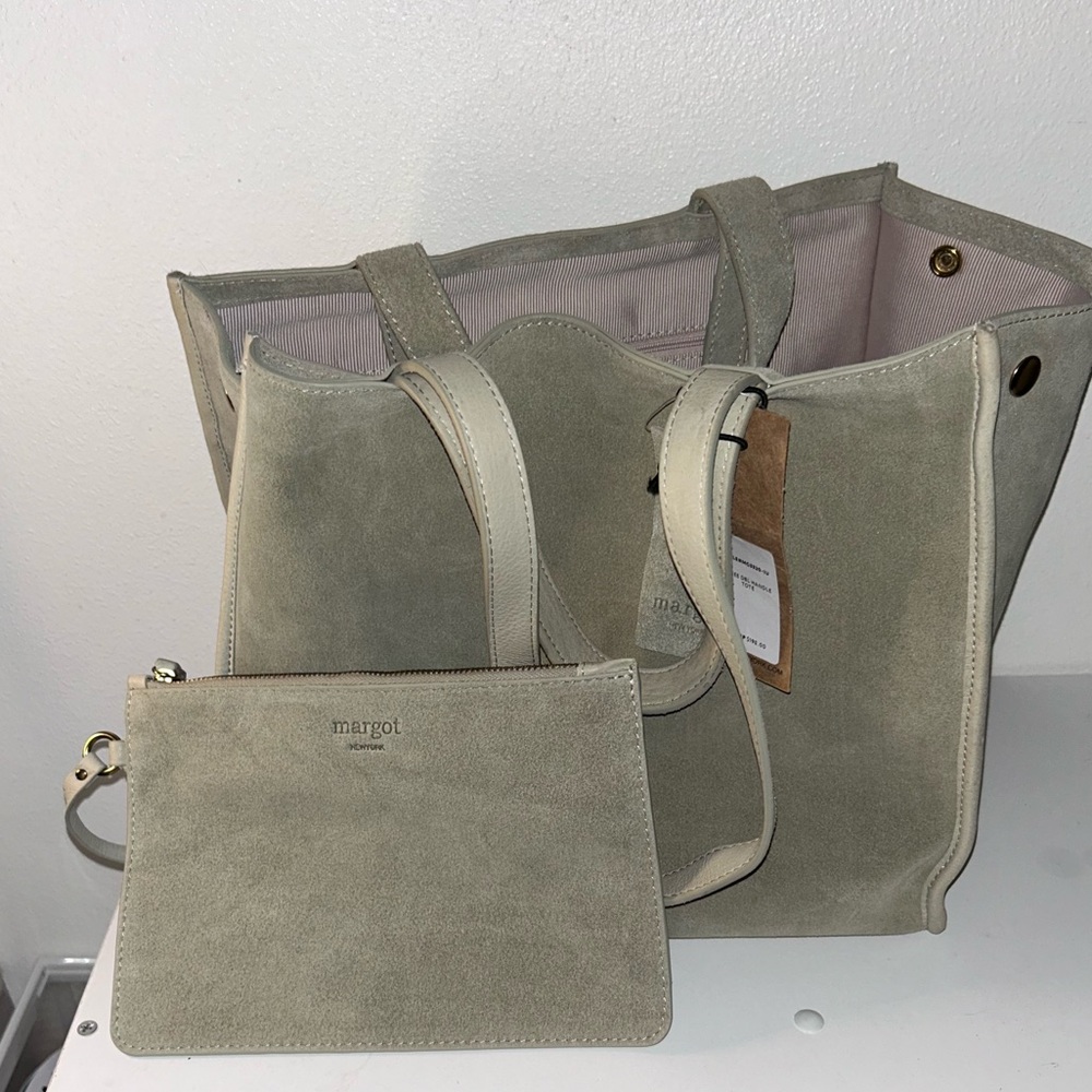 NWT Margot Olive Green Tote Bag - Picture 4 of 7